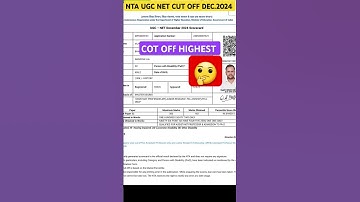 NTA UGC NET RESULT DEC.2024 OUT# Highest cut off Dec.2024#jrf #ugcnet #assistant professor #P.Hd