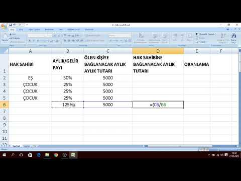 ÖLEN KİŞİNİN EŞ VE ÇOCUKLARINA BAĞLANACAK MAAŞ TUTARININ HESAPLANMASI