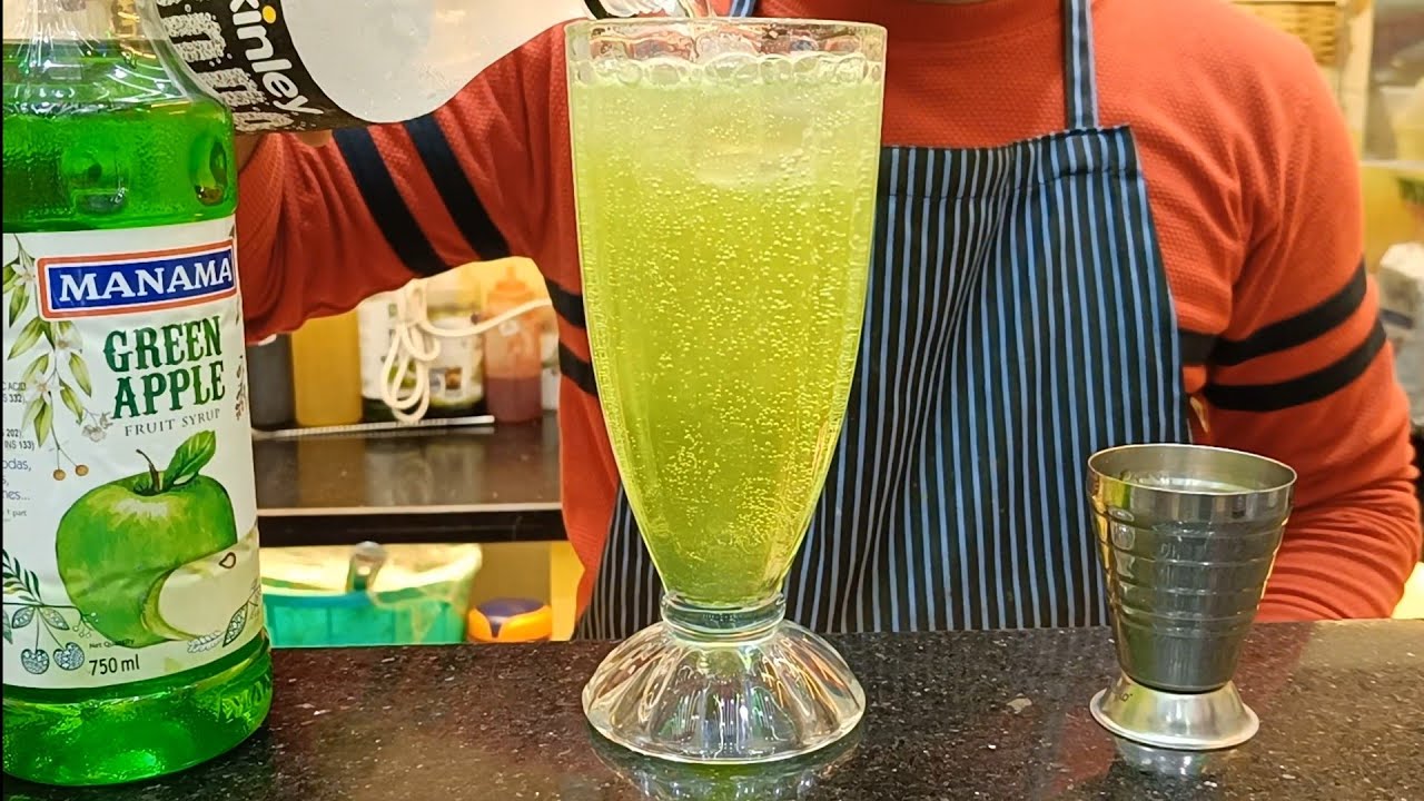 Green apple soda || Lime apple soda || Easy to make || The mocktail house