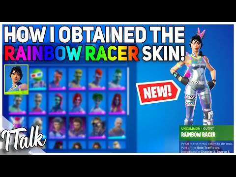 How I OBTAINED the EXCLUSIVE Rainbow Racer Skin! (Fortnite Battle Royale)