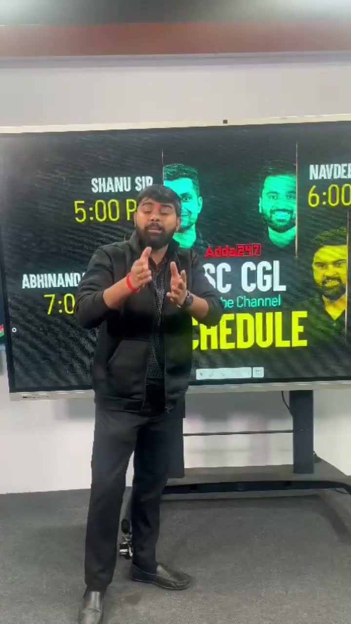 Schedule of  SSC CGL Adda247 Channel ? @SSCCGLAdda247