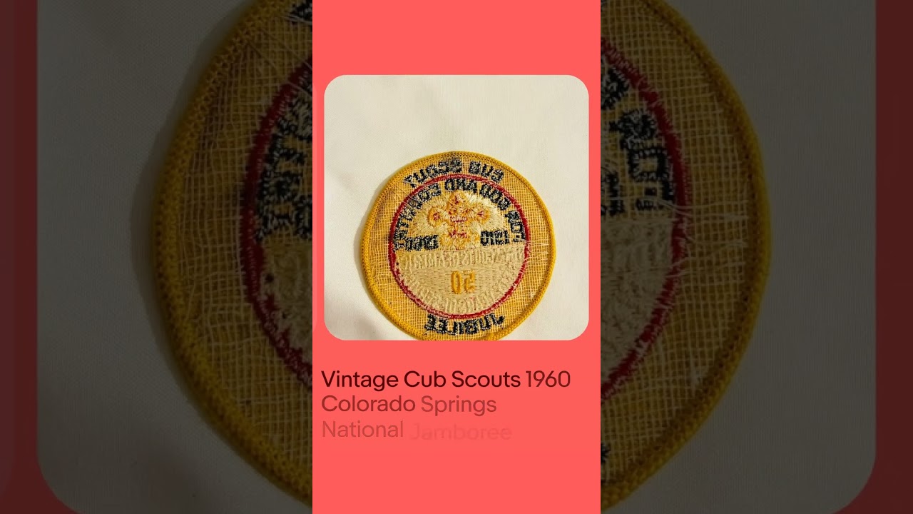 Vintage Cub Scouts 1960 Colorado Springs National Jamboree Cloth Patch BIS