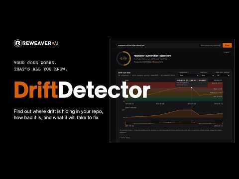 Your Code Works. That's All You Know. Scan Any GitHub Repo for Code Drift in Seconds.