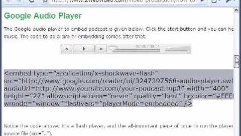 How To Embed Podcast With Free Audio Player
