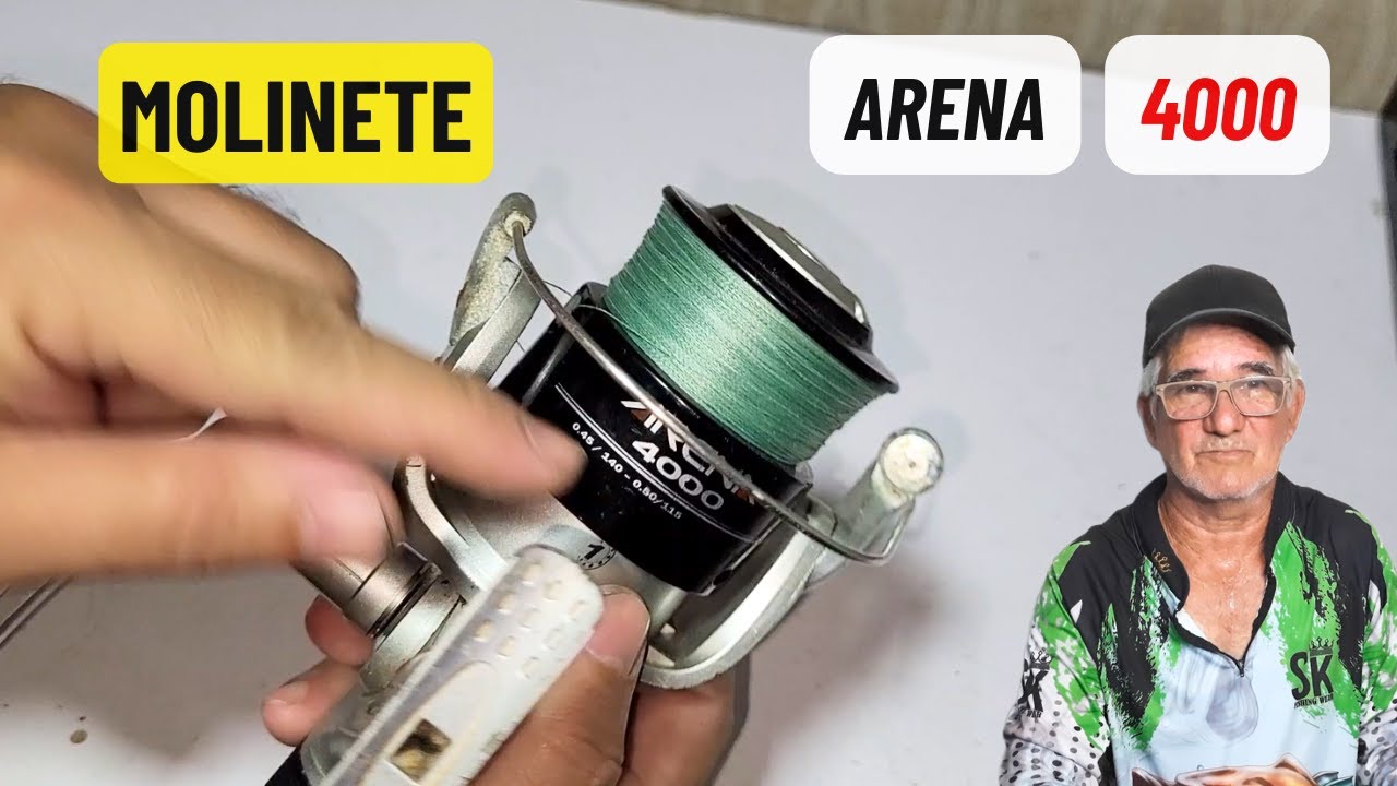 O Molinete Arena 4000 é um Equipamento de Pesca de Porte Médio Ideal para Pescaria de Mar e Rios!