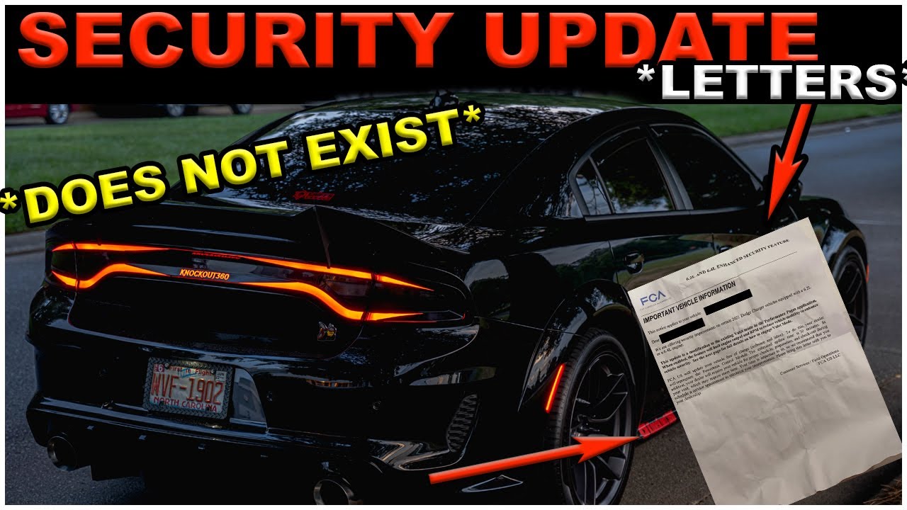 Dodge Security Update is *NOW AVAILABLE*... Letters going out to 2021
