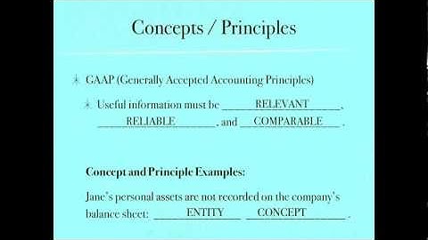 Accounting Concepts and Accounting Principles with Examples - Financial Accounting Video