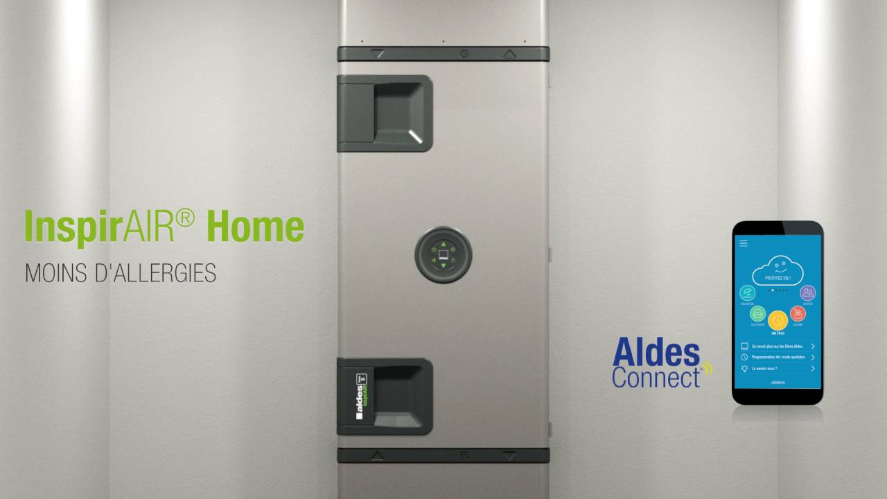 Aldes InspirAIR Side : la première solution connectée Aldes de purification d'air centralisée