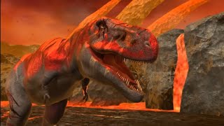 T-Rex Vs Spino Skillet Monster