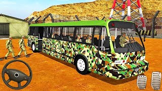 Army Bus Driver US Soldiers Transport Duty - Offroad Driving Bus - Android Gameplay screenshot 1