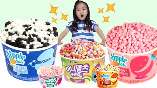 아이스크림은 나눠 먹어요~ 구슬 아이스크림은 너무너무 맛있어!! We share ice cream.