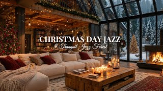 Christmas Day Jazz 25/12 | Cozy Cabin Fireplace, Snowstorm Ambience & Smooth Jazz for Relax & Sleep screenshot 5