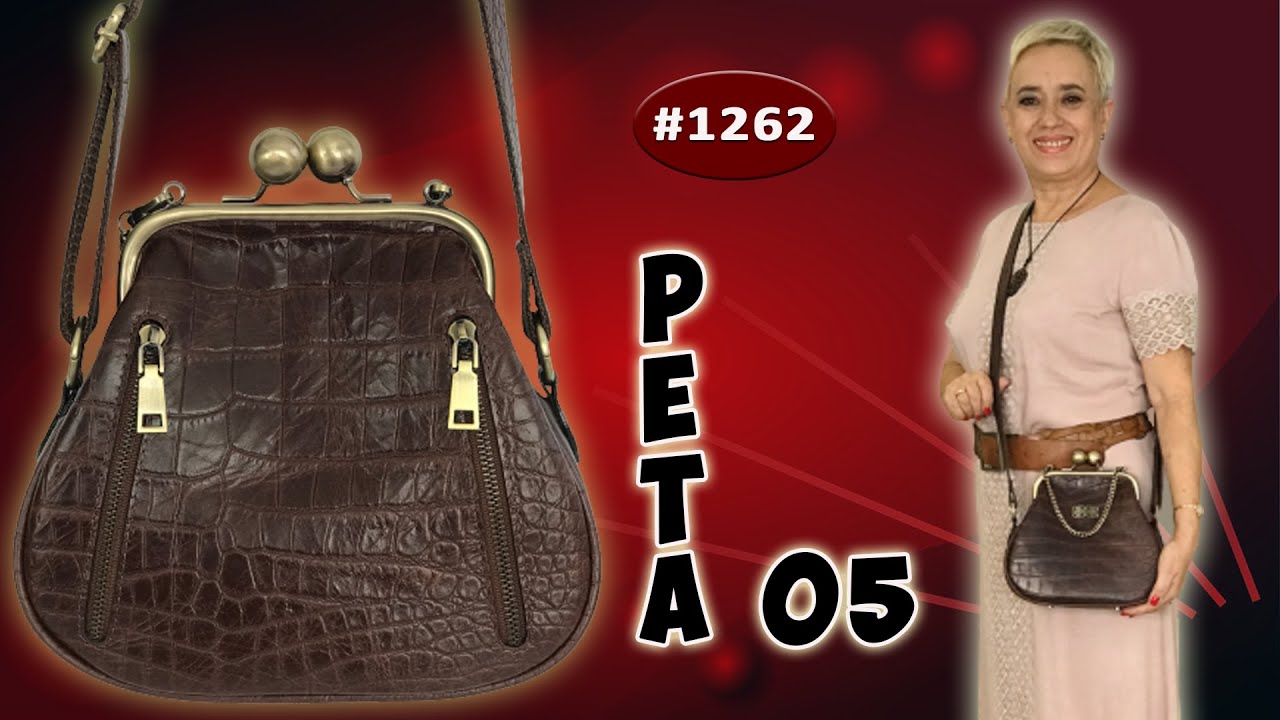Пошив сумочки Рета 05. Воплощение МЕЧТЫ: женственная винтажная модель. Коричневая кожа под крокодил.