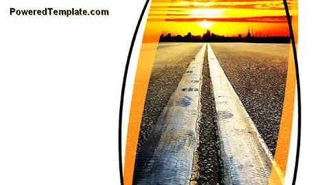 Road To Sunset City PowerPoint Template by PoweredTemplate.com