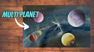 SPRAY PAINT a Solar System / Spray Paint ART for Beginners
