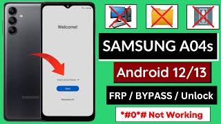 Samsung Galaxy A04S Frp Bypass Android 12/13 Without PC | Samsung (SM-A047F) | Google Account Unlock