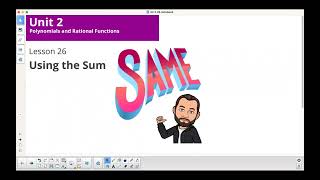Illustrative Math | Algebra 2 | 2.26 Lesson