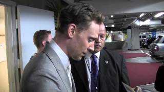 Exclusive: Tom Hiddleston (Loki) signs autographs after Iron Man 3 premiere! 4/24/13