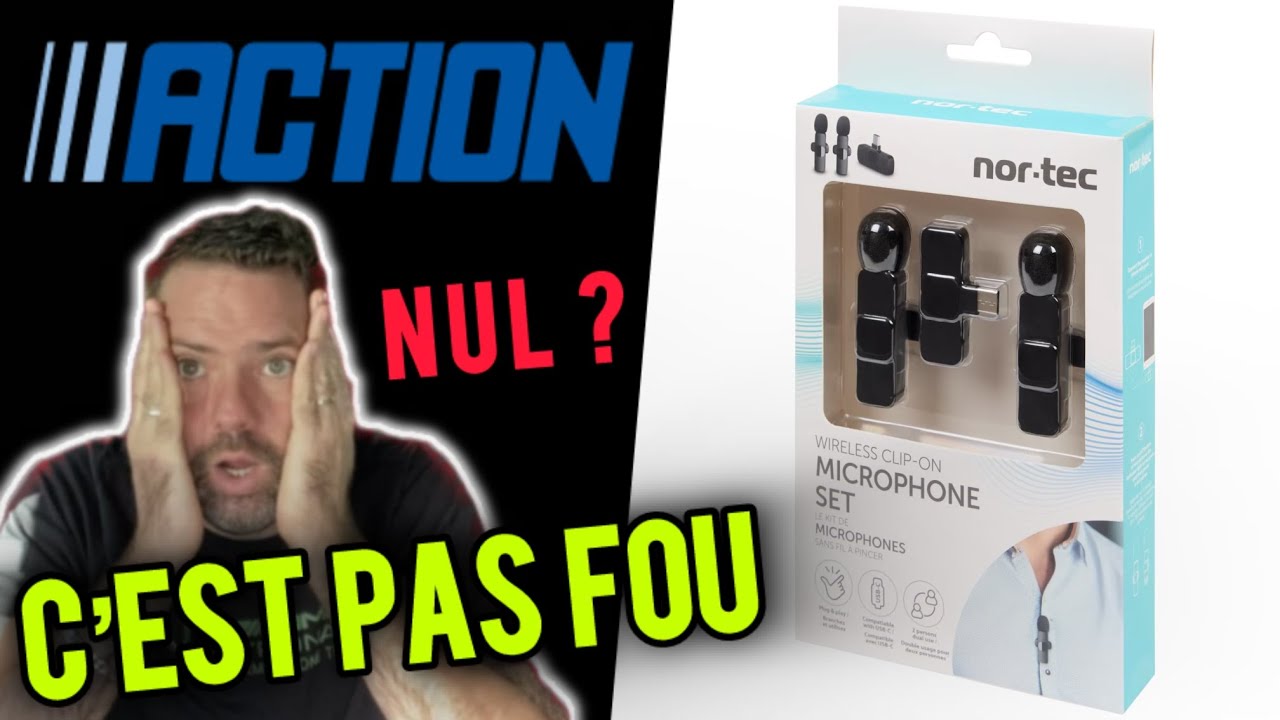 J’ai testé le micro cravate ACTION (Microphones sans fil à clipser Nor-Tec)
