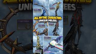 All Mythic Characters unique Melees #codm