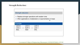 PEEPHOLE OPTIMIZATION CONSTANT FOLDING & STRENGTH REDUCTION & BASIC BLOCKS