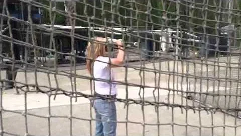 Secret recording of mom dancing in batting cage