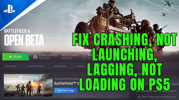Fix Battlefield 6 Crashing, Not Launching, Not Loading, Lagging on PS5