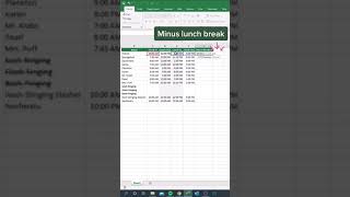 MOD to calculate hours worked minus lunch break! #Tip90 #excel #exceltips #googlesheets #sheet screenshot 4