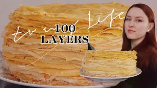 100 СЛОЁВ БЛИНОВ 5 лет спустя | #100layers of crepes #100layerschallenge  #Juli_FoodSweets