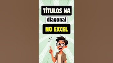 Deixe os títulos extensos na diagonal no Excel! #excel