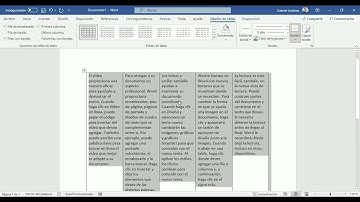 Word 2019 / 365 convertir texto en tabla