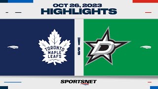 NHL Highlights | Maple Leafs vs. Stars - October 26, 2023