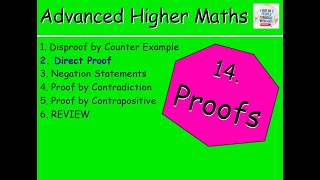 14.2 Proofs 2: Direct Proof - Advanced Higher Maths Lessons @MrThomasMaths