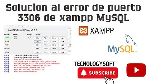 SOLUCIÓN AL BLOCKED PORT XAMPP MYSQL | PUERTO 3306 ERROR MYSQL XAMPP