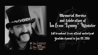 LEMMY KILMISTER  FUNERAL FULL VIDEO  HD BEST QUALITY