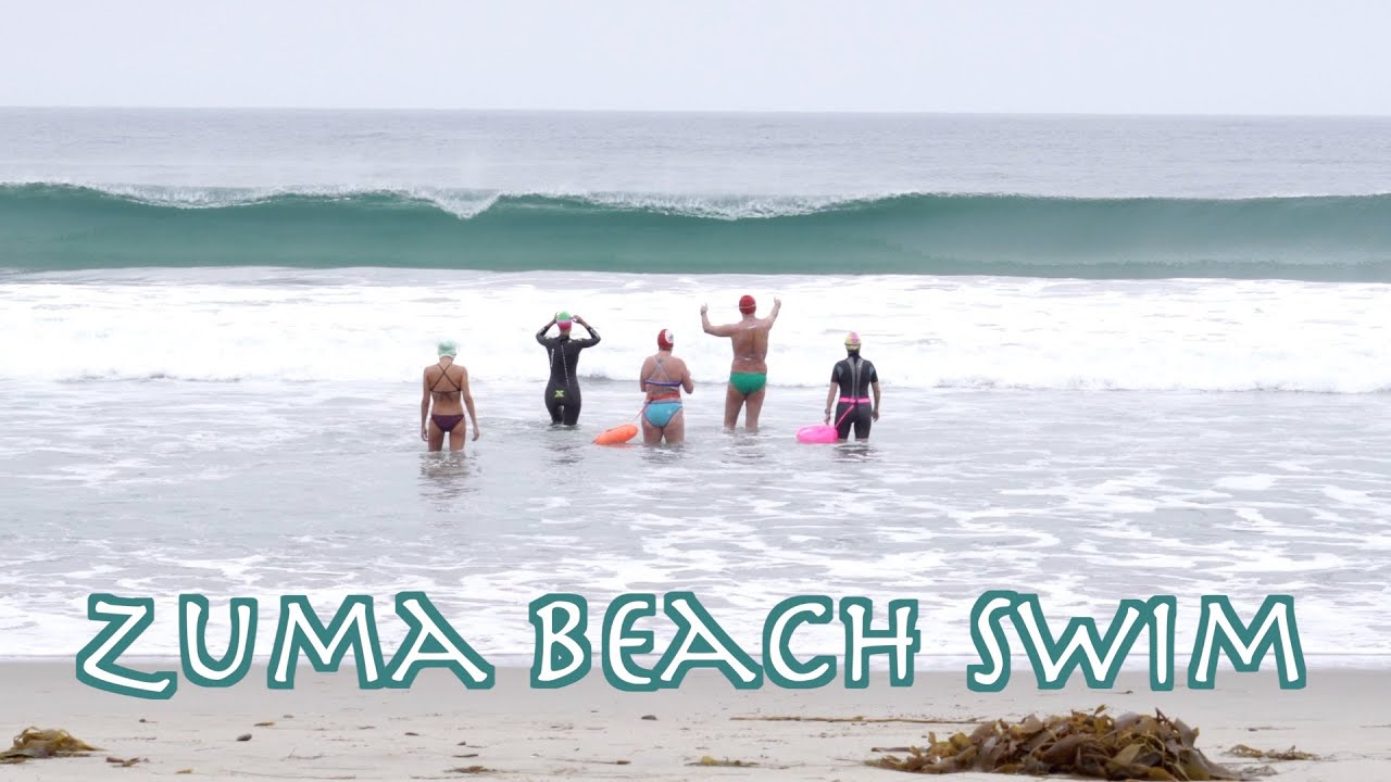 ZUMA BEACH, CALIFORNIA, USA - Lifeguard watching swimmers on Zuma