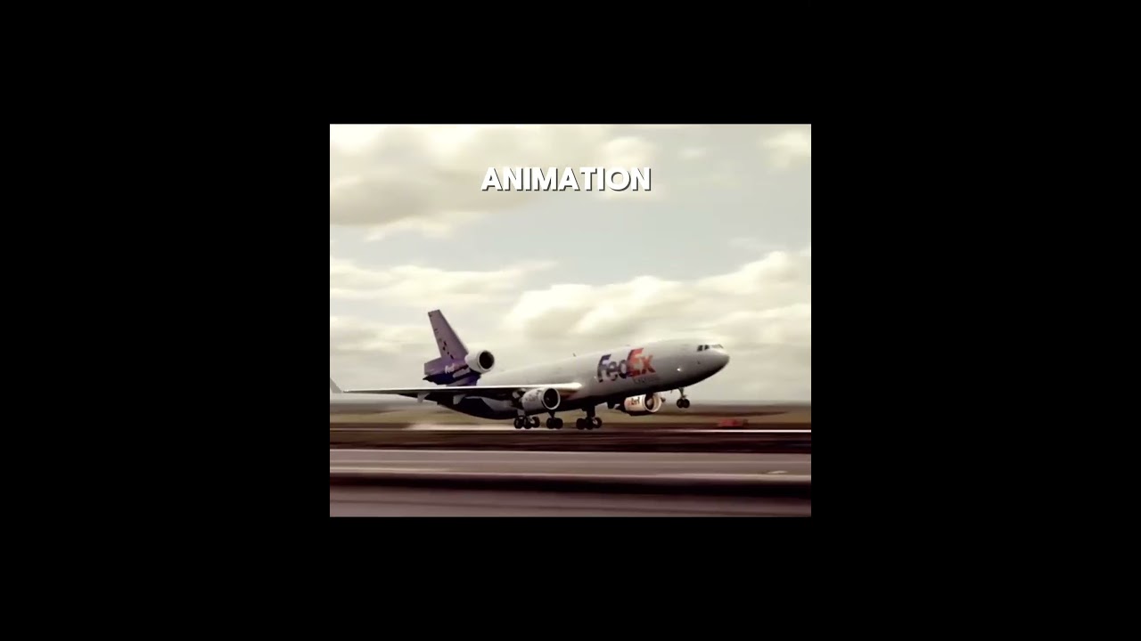 Animation vs Reality Fedex flight 80 