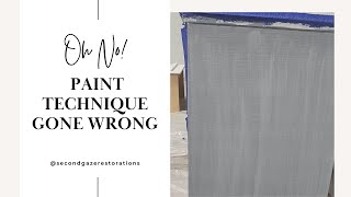 Paint Technique  Gone Wrong | faux linen finish