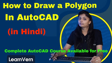 How to Draw a Polygon in AutoCAD with Dimension? Use the Polygon Command in AutoCAD in Hindi