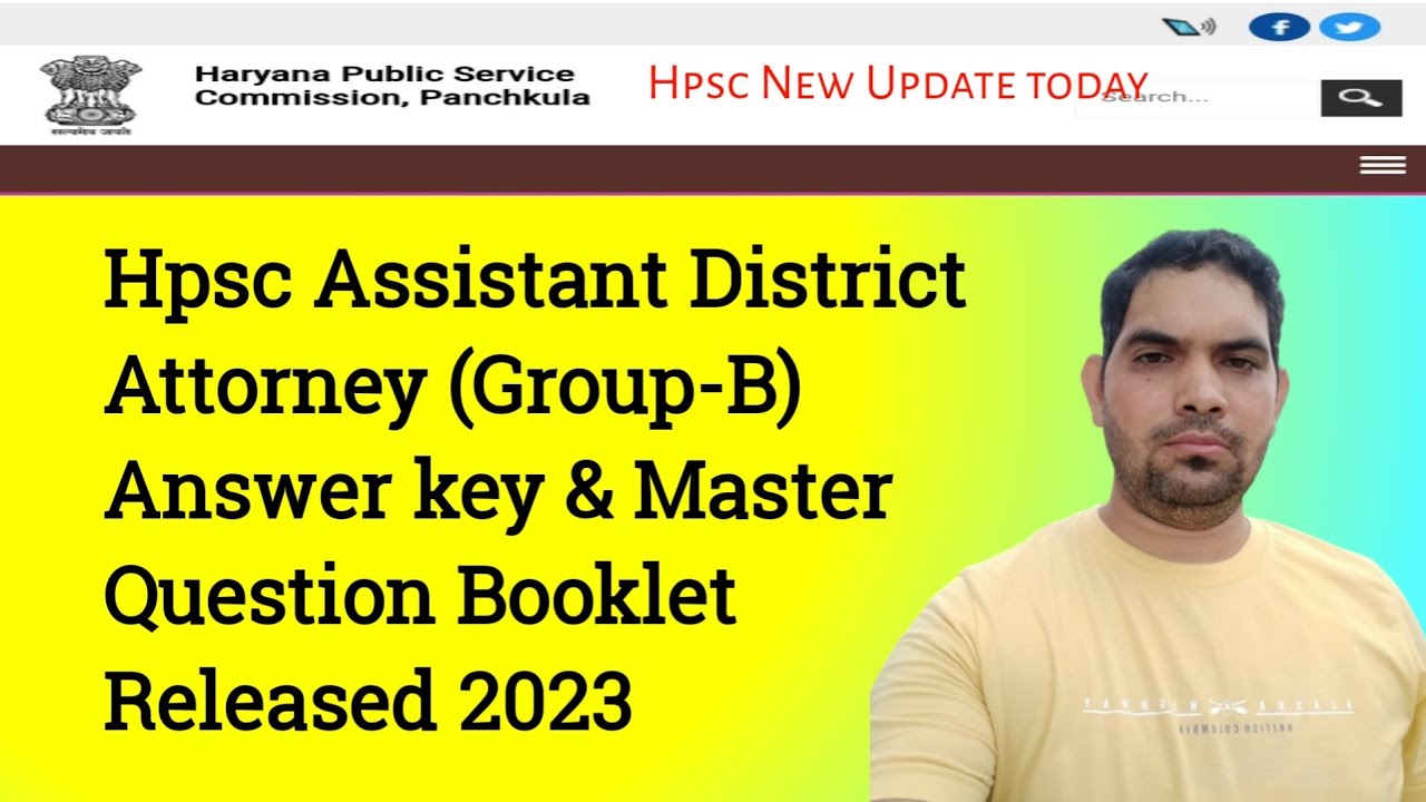 Hpsc Assistant District Attorney answer key 2023 / Assistant District