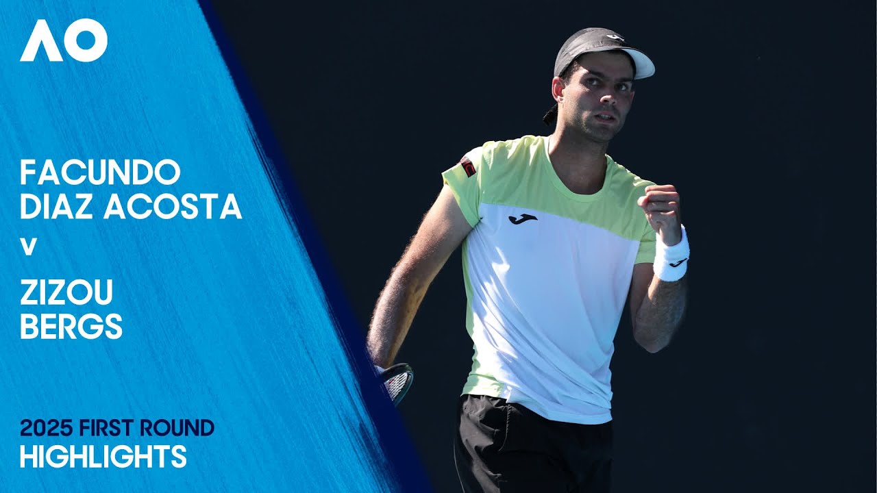 Facundo Diaz Acosta v Zizou Bergs Highlights | Australian Open 2025 First Round