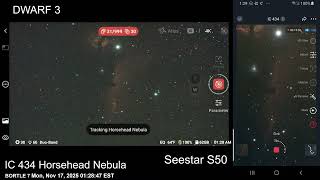 IC 434 Horsehead Nebula - Nov 17 2025 - Seestar S50 and DWARF3