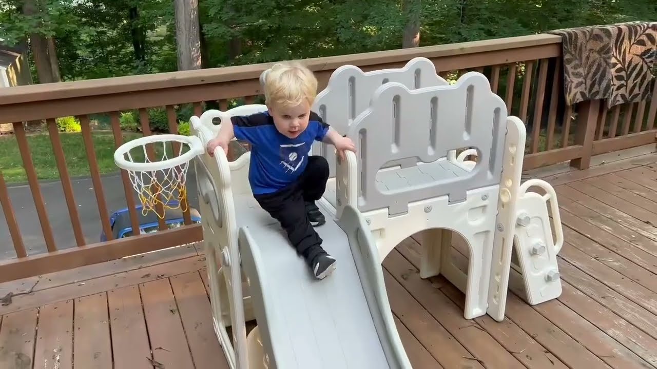 Babytronic Toddler Slide, 7 in 1 Kids Indoor Slide for Toddler 1-3