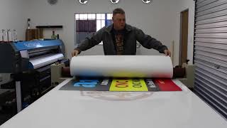 Chromadek Sheet Sign with Laminated Vinyl that Printed on FastCOLOUR Large Format Printer