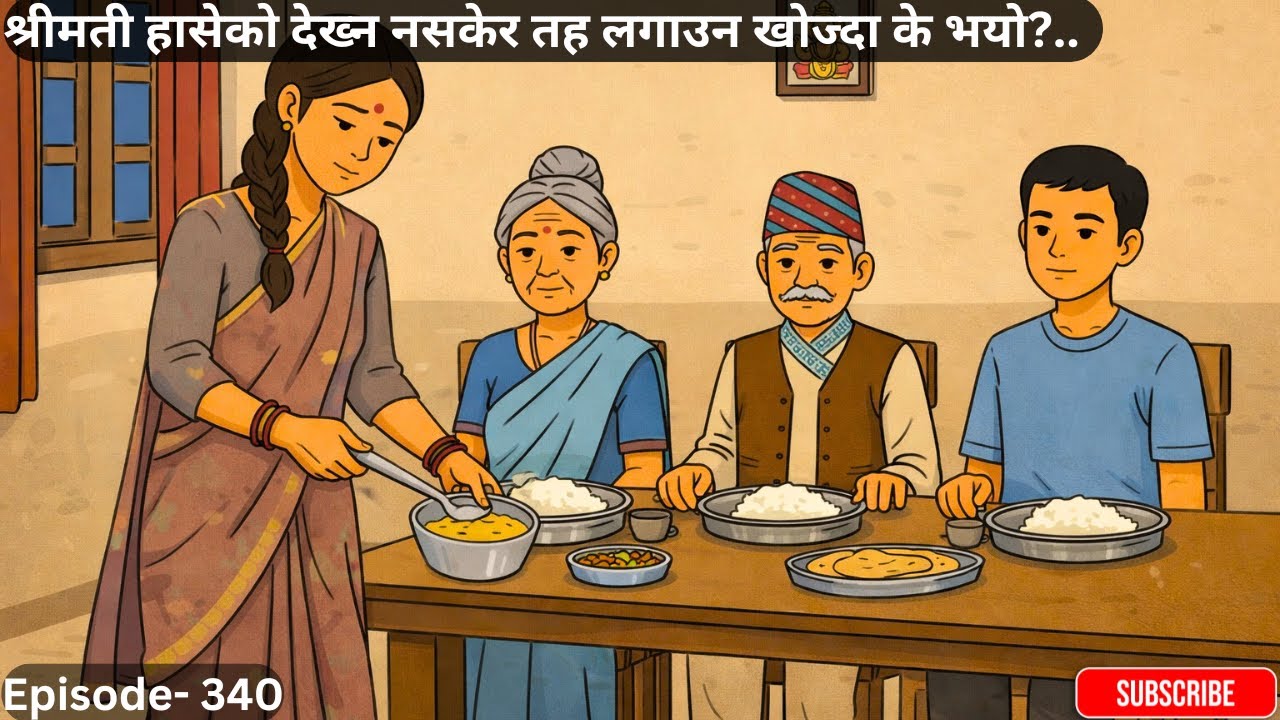 श्रीमती हासेको देख्न नसकेर तह लगाउन खोज्दा के भयो?.. Episode- 340 #storytime #sasubuhari #budabudi