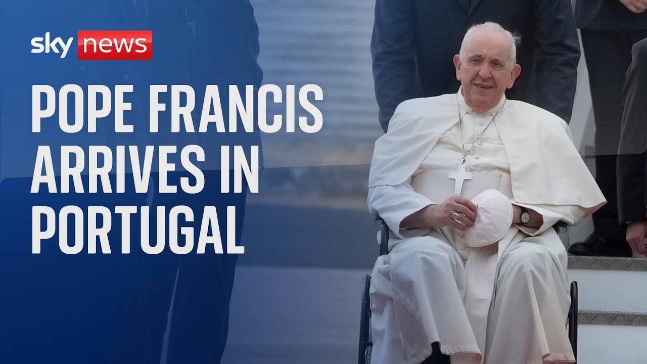Pope Francis arrives in Portugal ahead of five-day visit