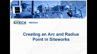 Creating an Arc and Radius point in Siteworks