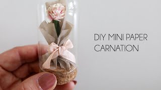 DIY Mini Paper Carnation (How to make paper flowers)
