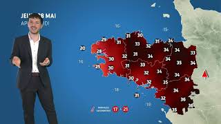 Bulletin météo pour le jeudi 28 mai 2026