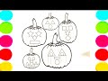 Halloween Pumpkin Drawing, Painting &amp; Coloring For Kids and Toddlers_ Child Art #icecreamdrawing